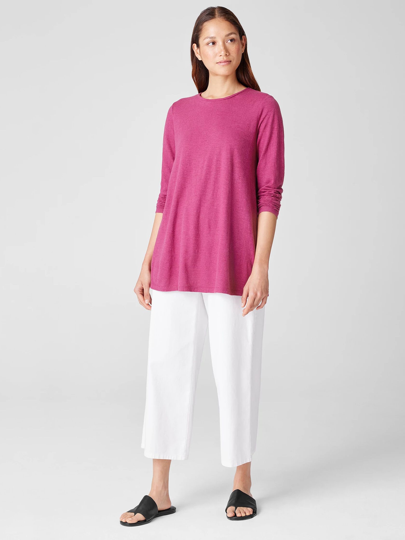 Hemp Organic Cotton Twist Crew Neck Top