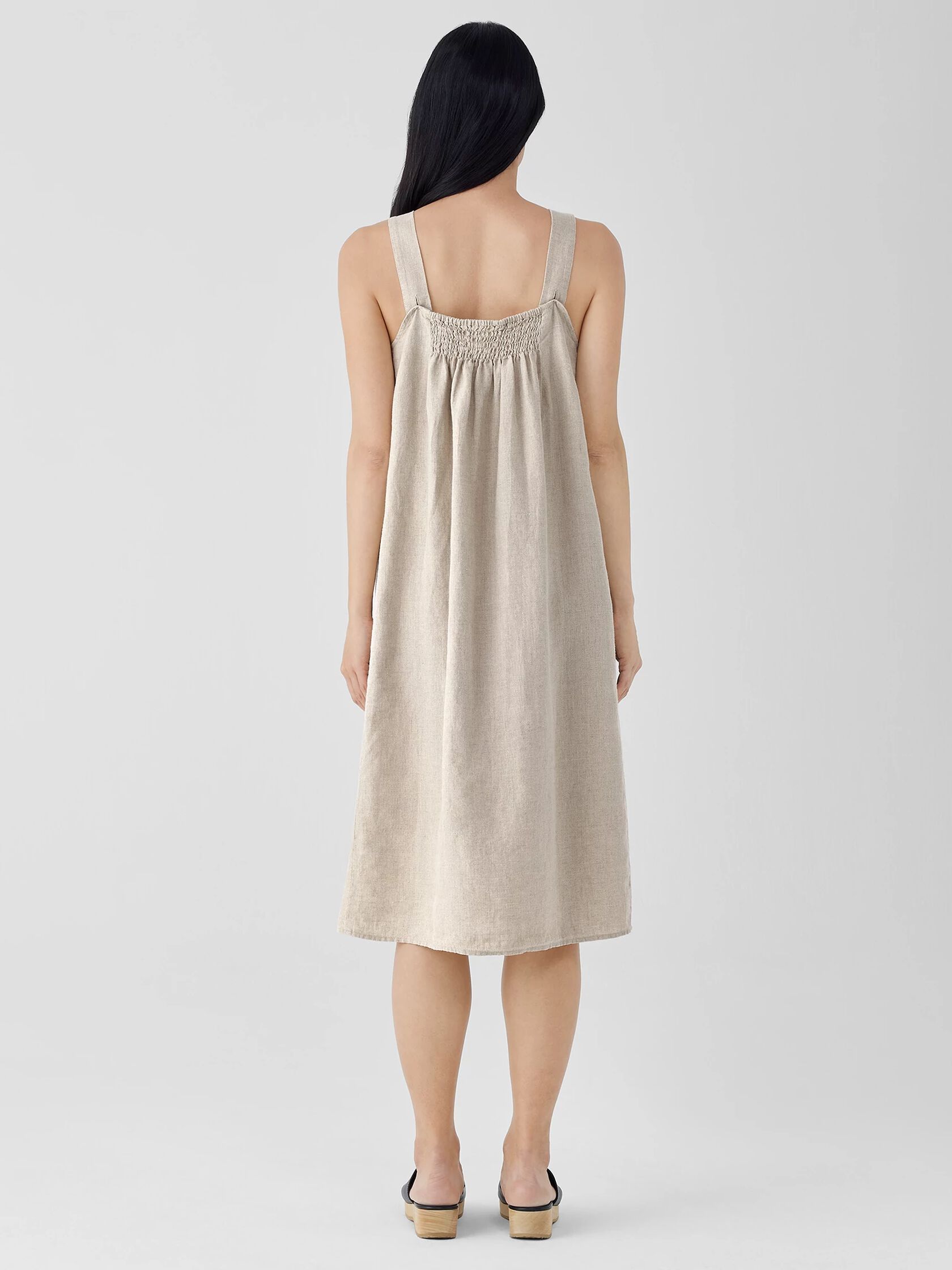 Organic Linen Square Neck Dress