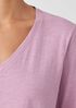 Organic Cotton Slub V-Neck Top