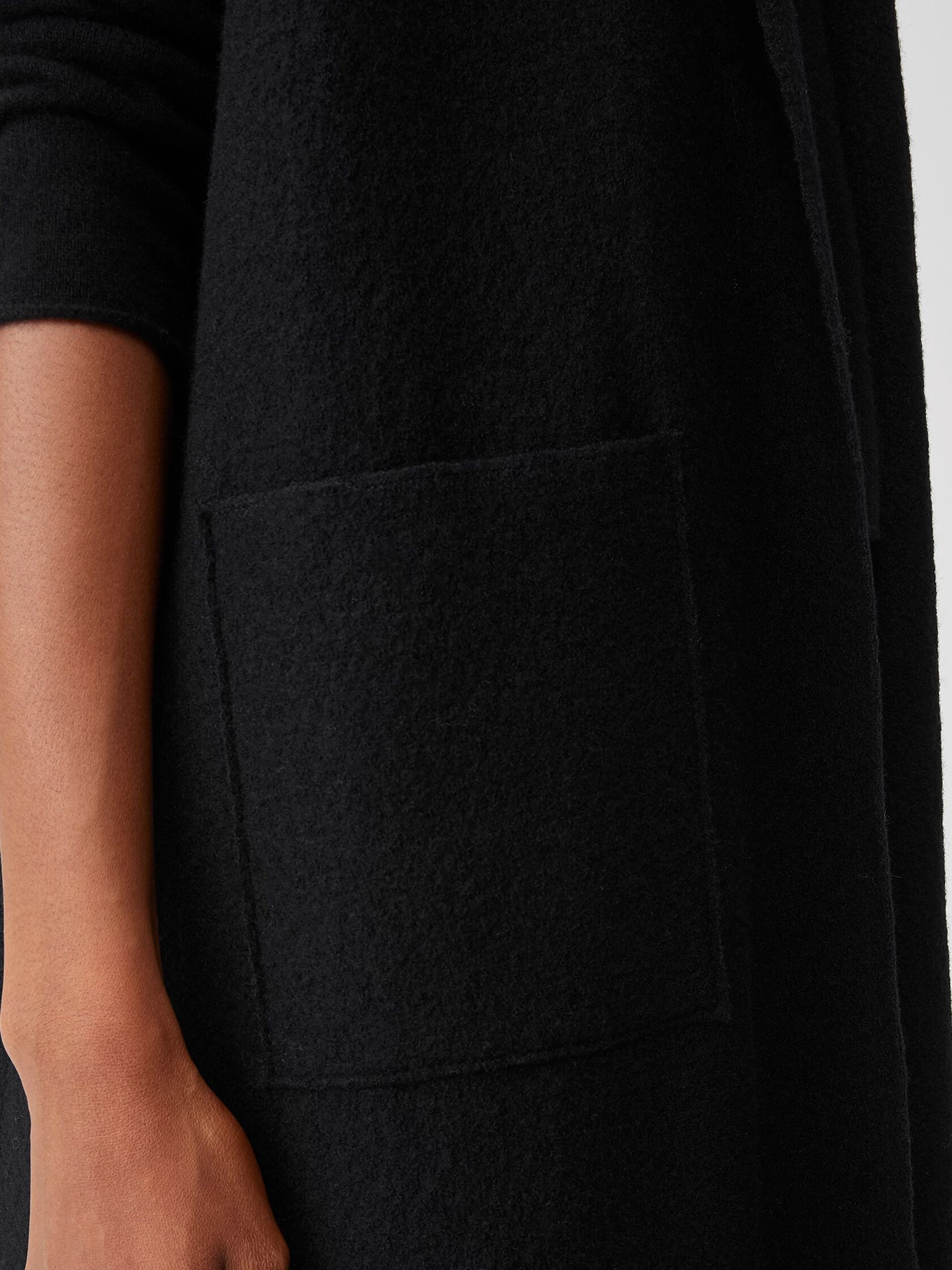 Lightweight Boiled Wool Long Vest in Responsible Wool