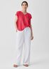 Organic Linen Jersey V-Neck Tee