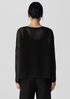 Organic Linen Cotton Cord Crew Neck Top