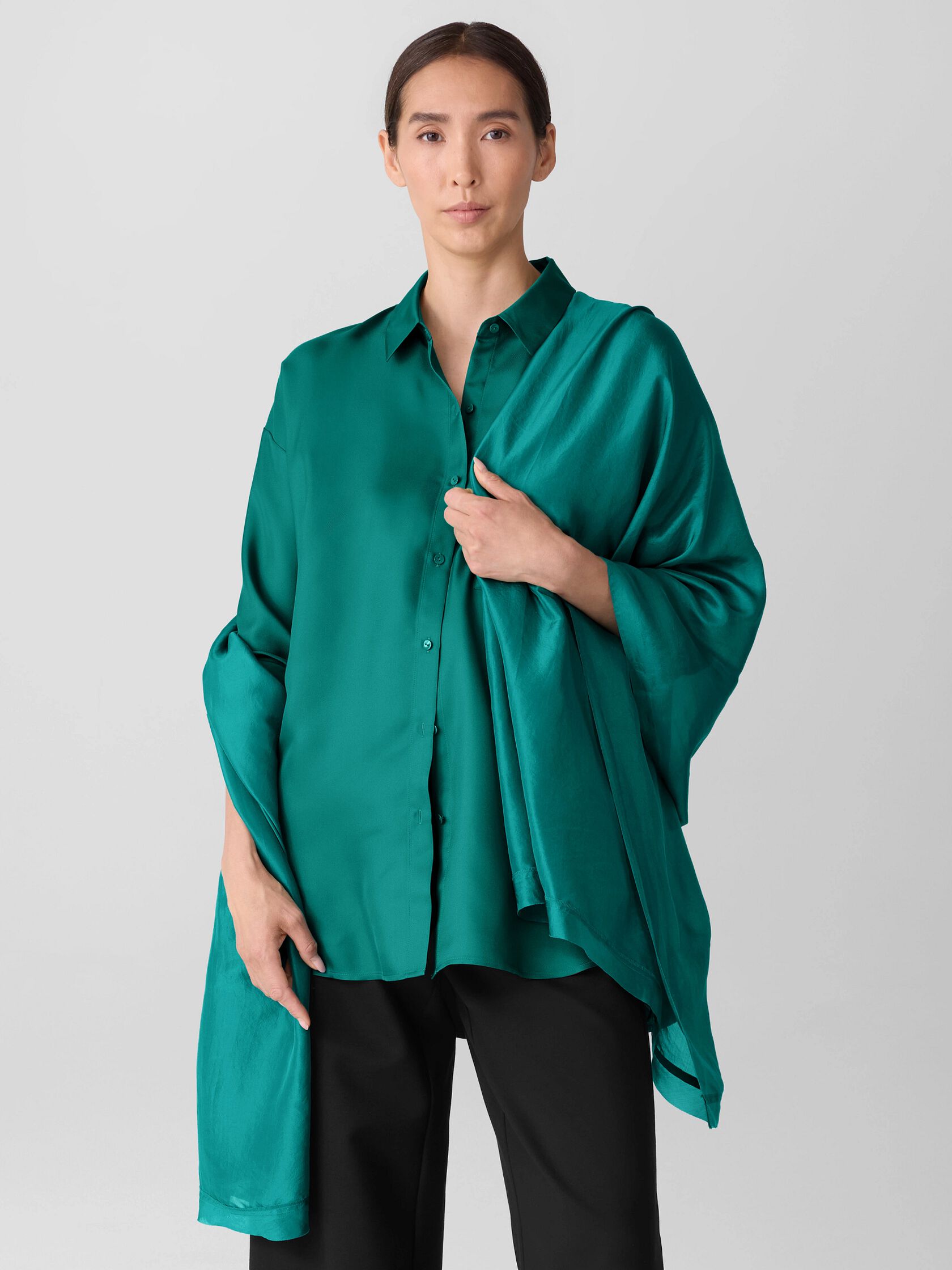 Washed Transitional Silk Parachute Scarf