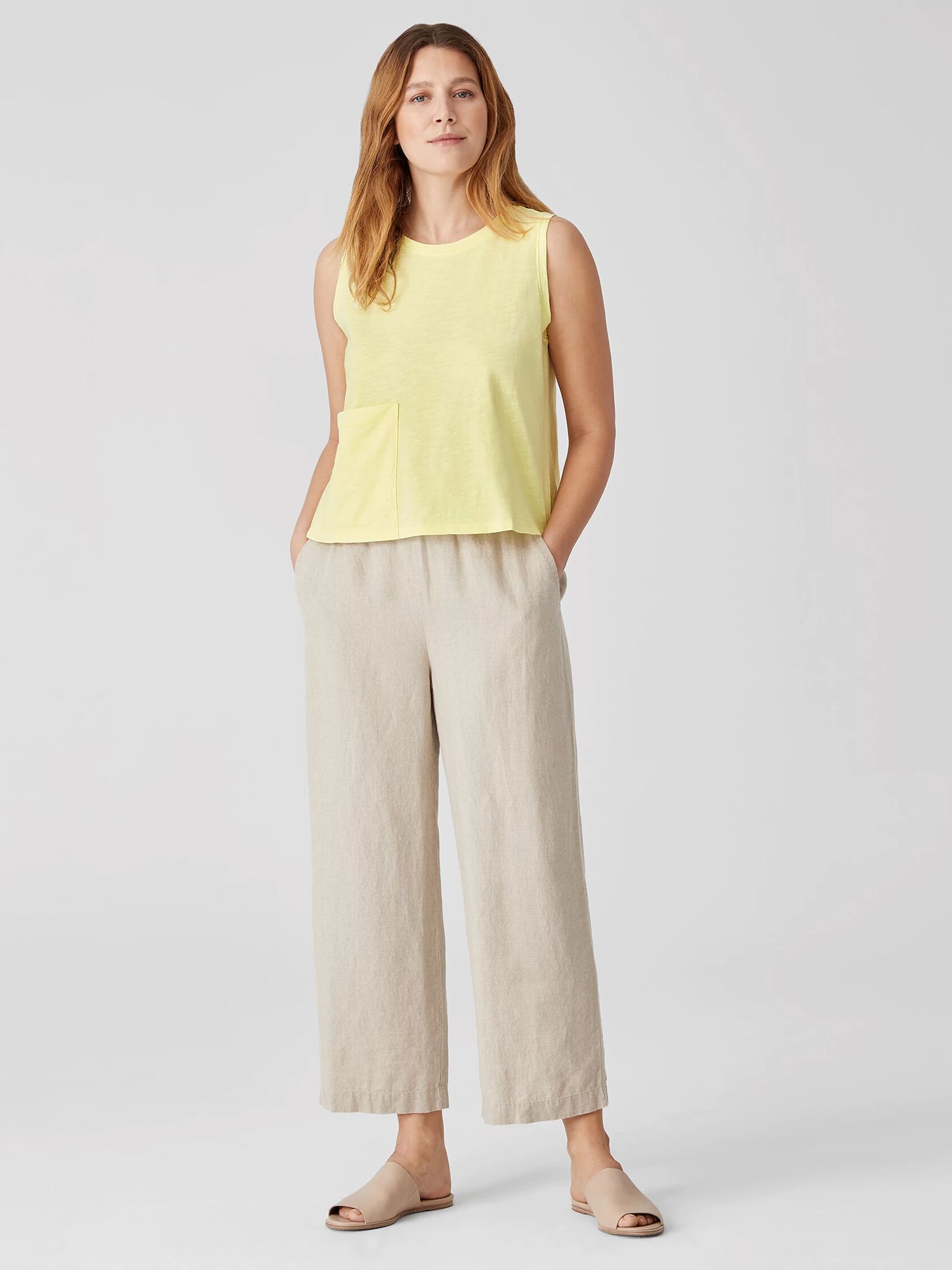 Organic Cotton Slub Crew Neck Tank