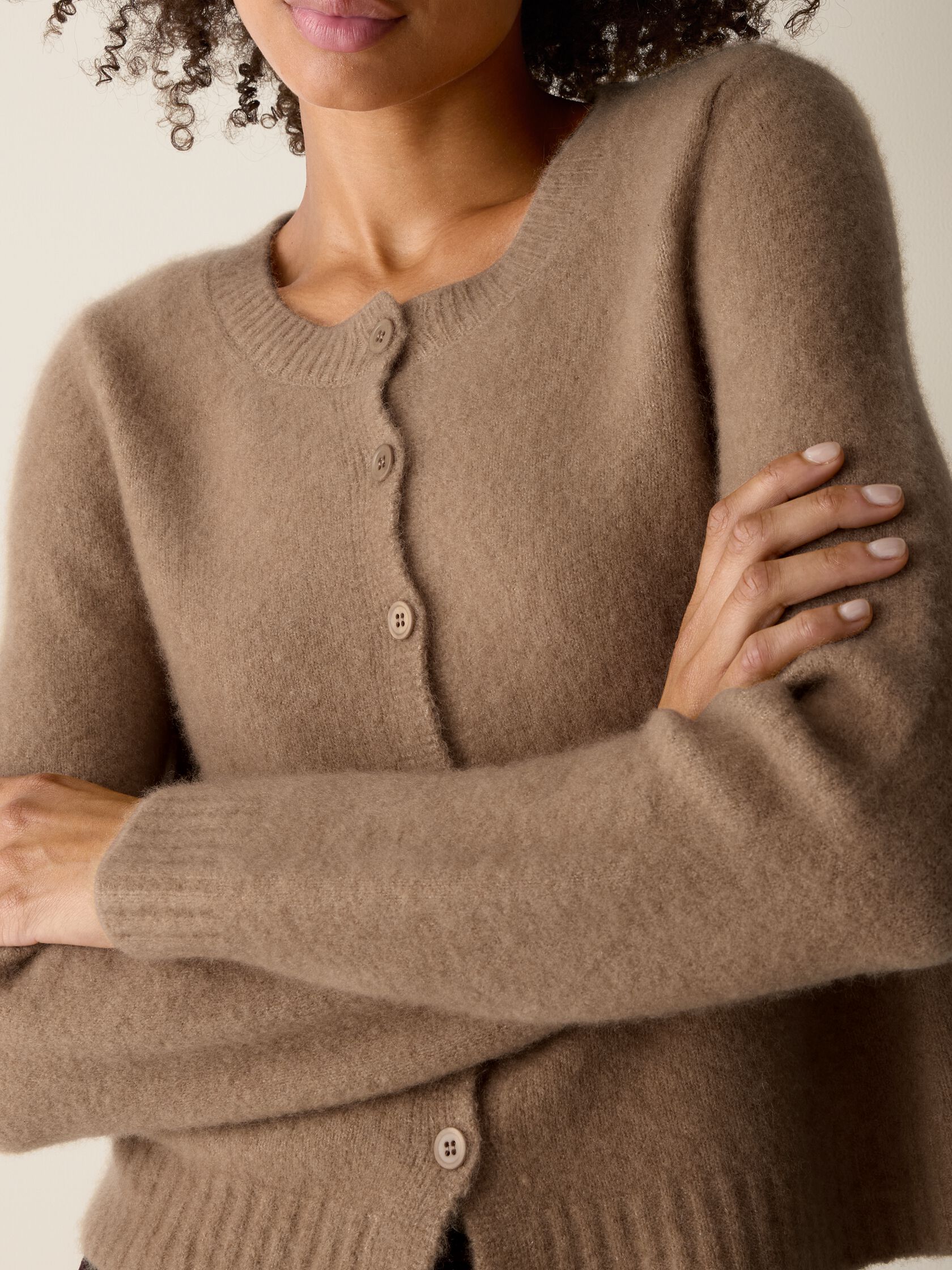 Cashmere Silk Bliss Crew Neck Cardigan