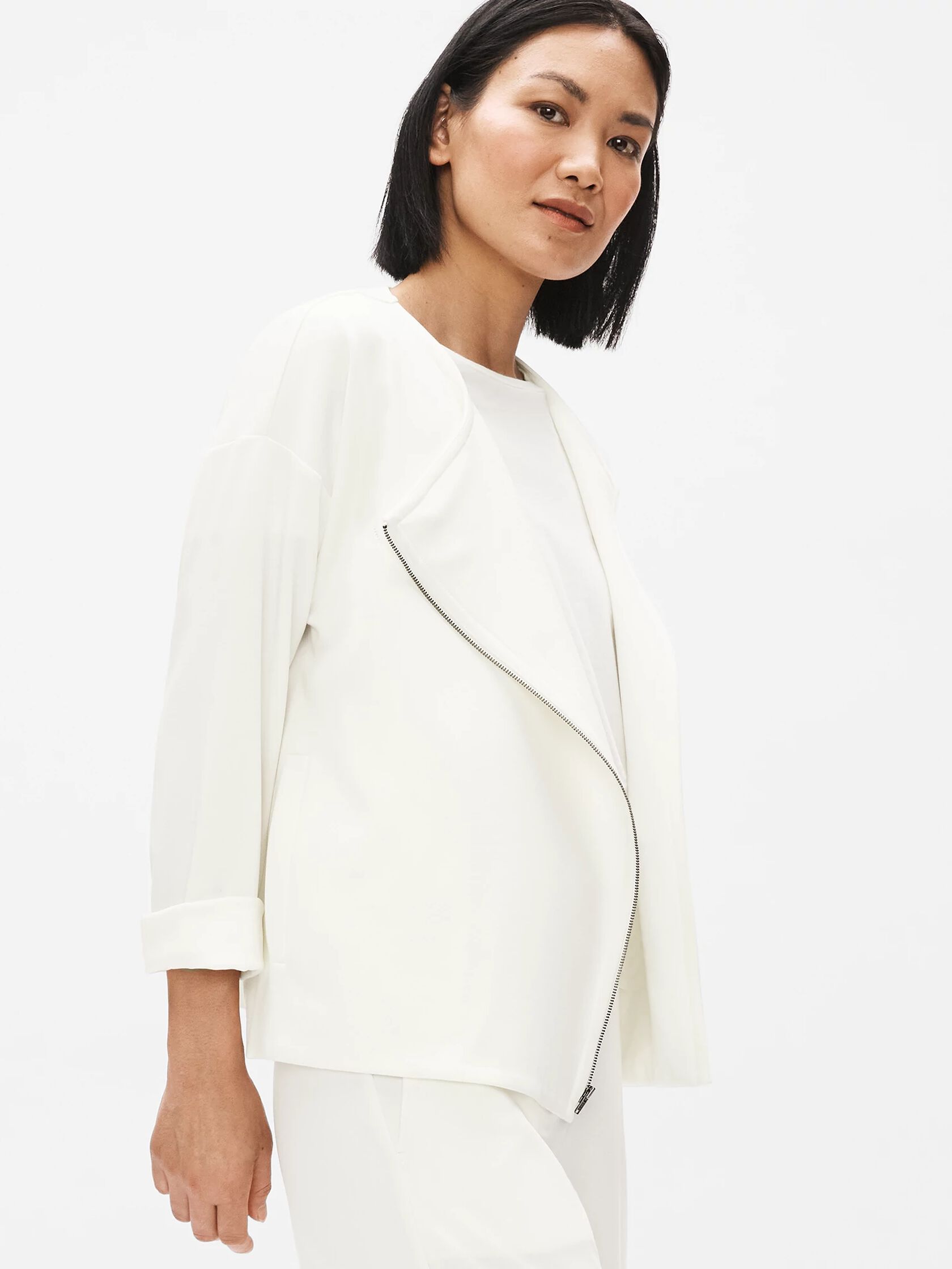 Flex Tencel Ponte Round Neck Jacket
