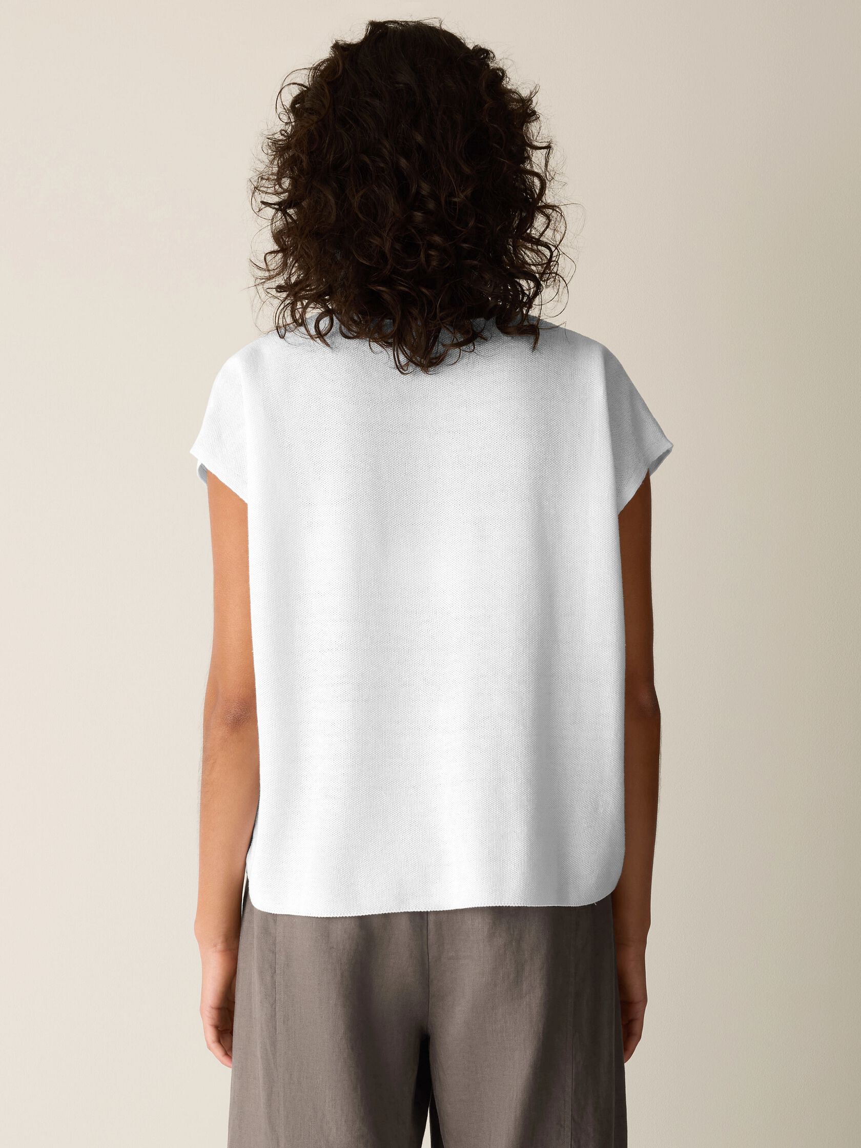 Organic Linen Cotton V-Neck Top