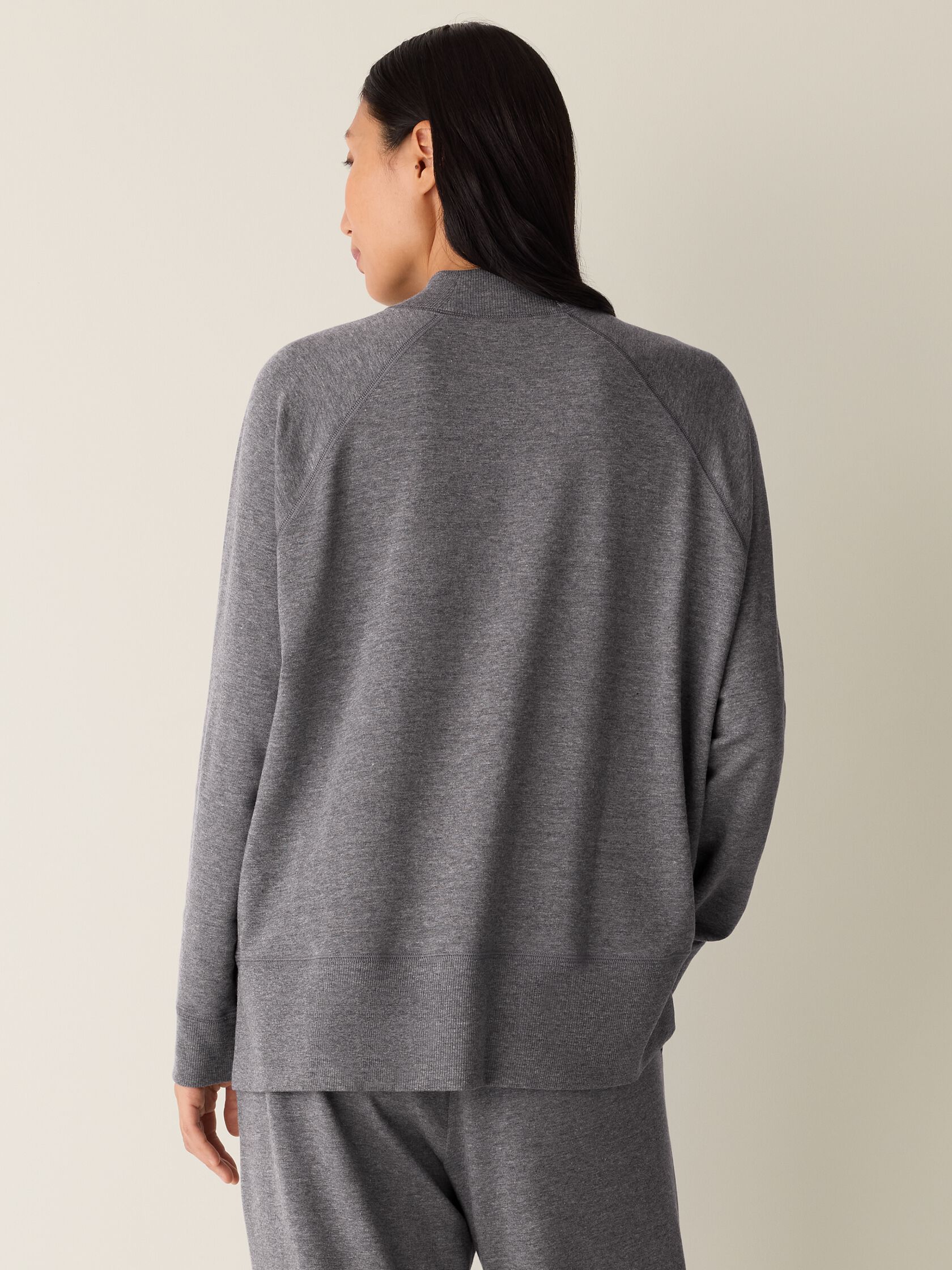 Cozy Brushed Terry Hug Mock Neck Top