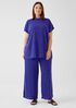 Woven Plissé Wide-Leg Pant