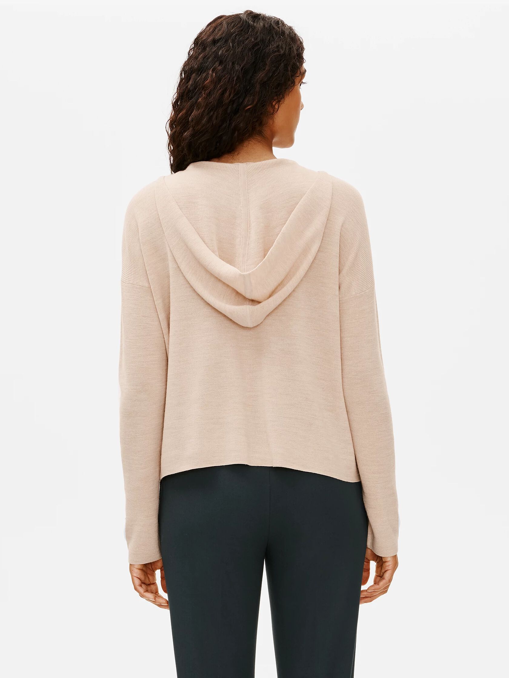 Ultrafine Merino Hooded Top in Regenerative Wool