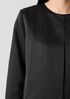 Linen Silk Satin Round Neck Jacket