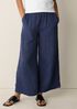 Striped Organic Cotton Gauze Wide-Leg Pant