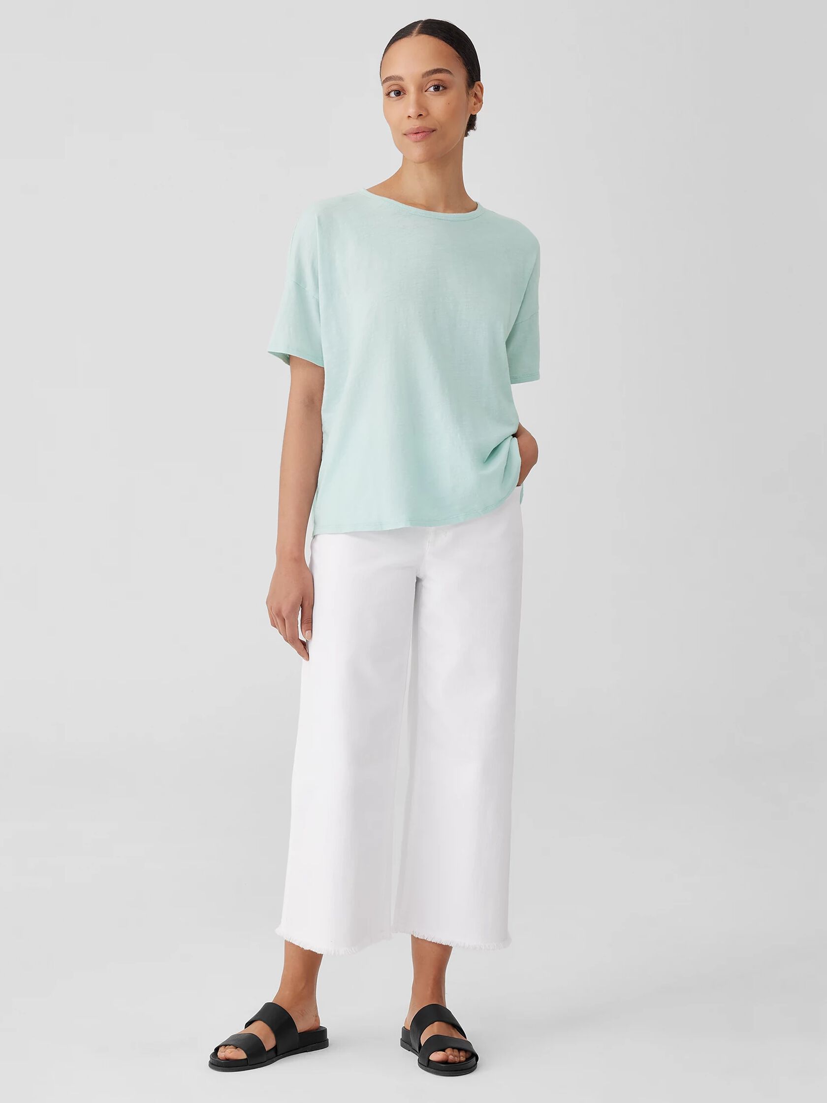 Organic Cotton Slub Crew Neck Tee