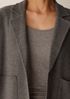 Fine Felted Wool Notch Collar Cardigan in Regenerative Wool