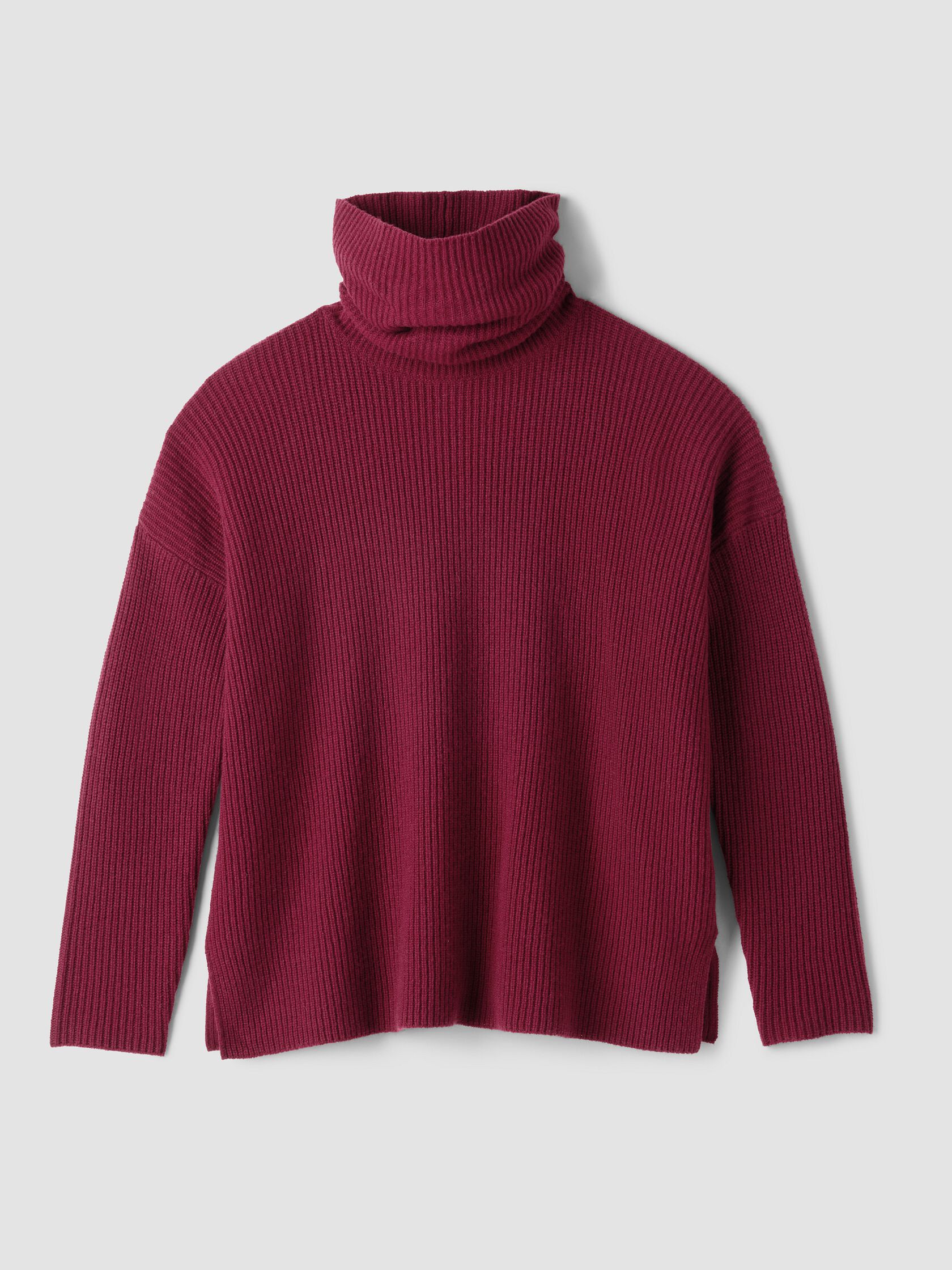 Recycled Wool Cashmere Turtleneck Top
