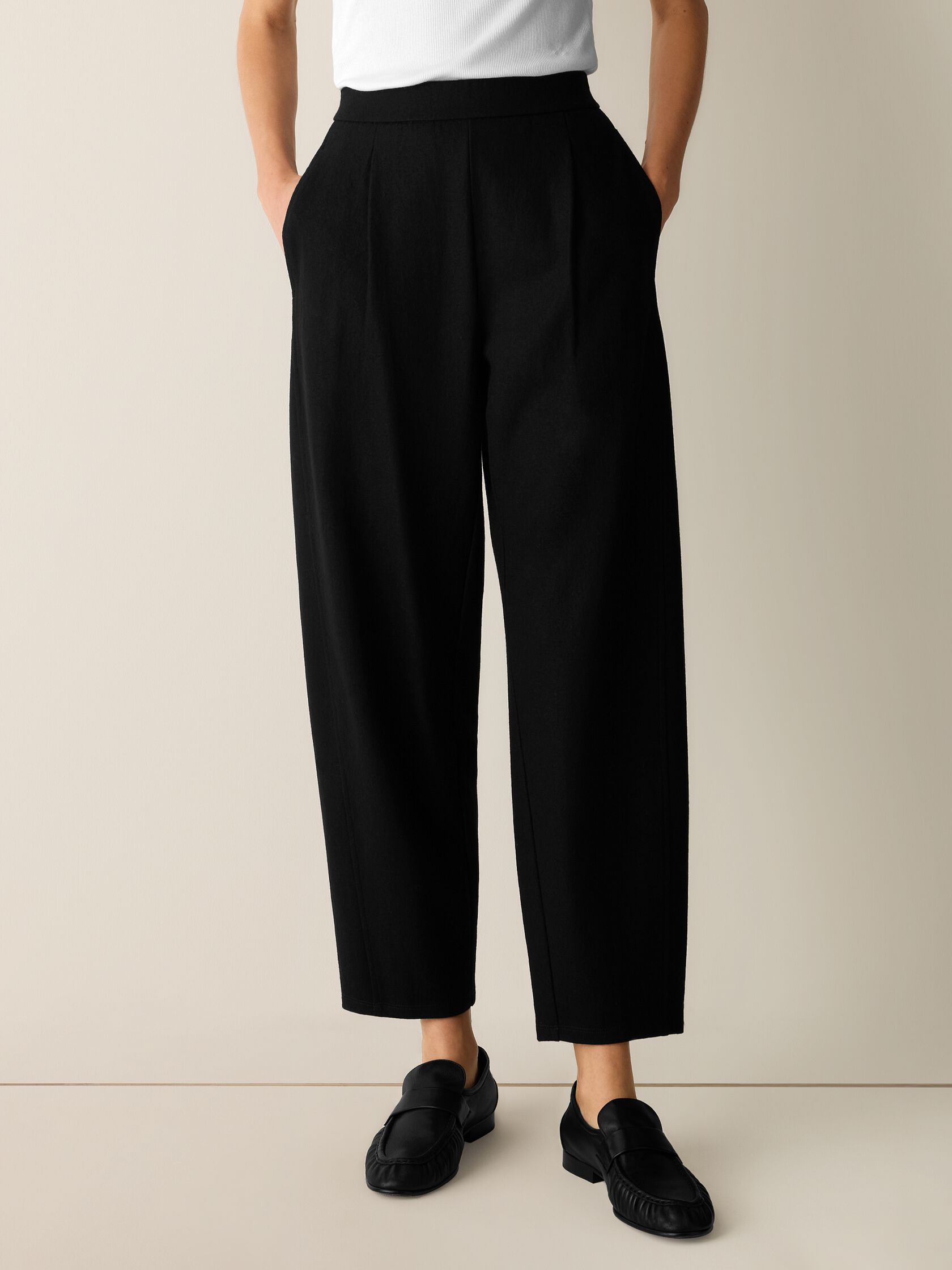 Felted Wool Jersey Lantern Pant in Regenerative Wool