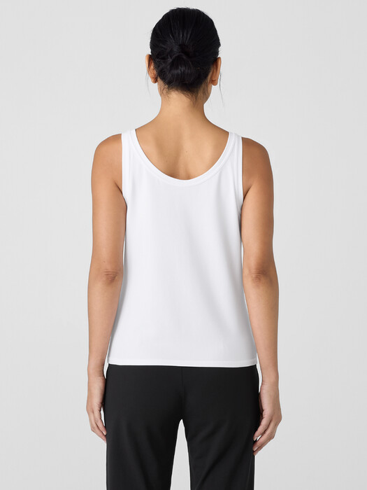 Pima Cotton Stretch Jersey Scoop Neck Tank