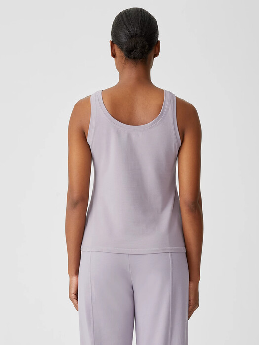 Organic Pima Cotton Stretch Jersey Scoop Neck Tank