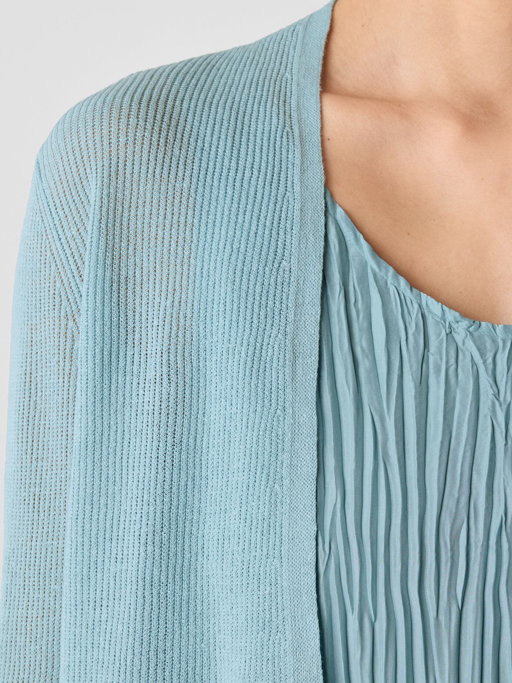 Organic Linen Cotton Cropped Cardigan