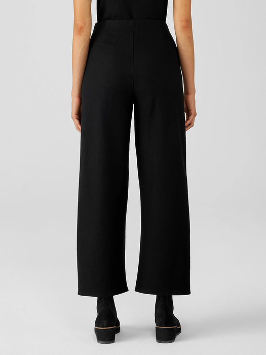 Boiled Wool Jersey Wide-Leg Pant