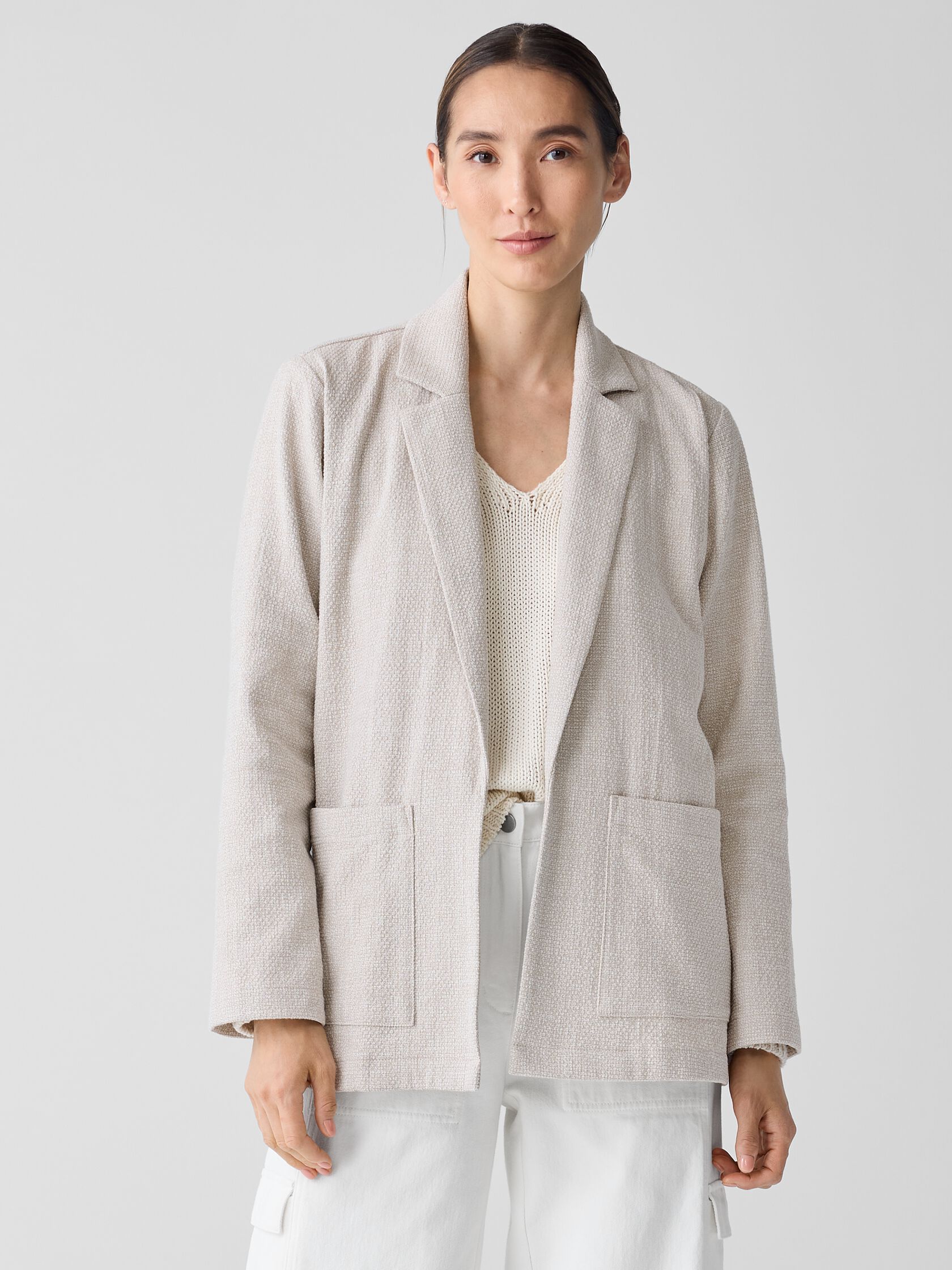 Organic Cotton Tweed Blazer