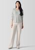 Cotton and Recycled Cashmere Thermal Crew Neck Top