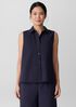 Washed Organic Cotton Poplin Sleeveless Shirt