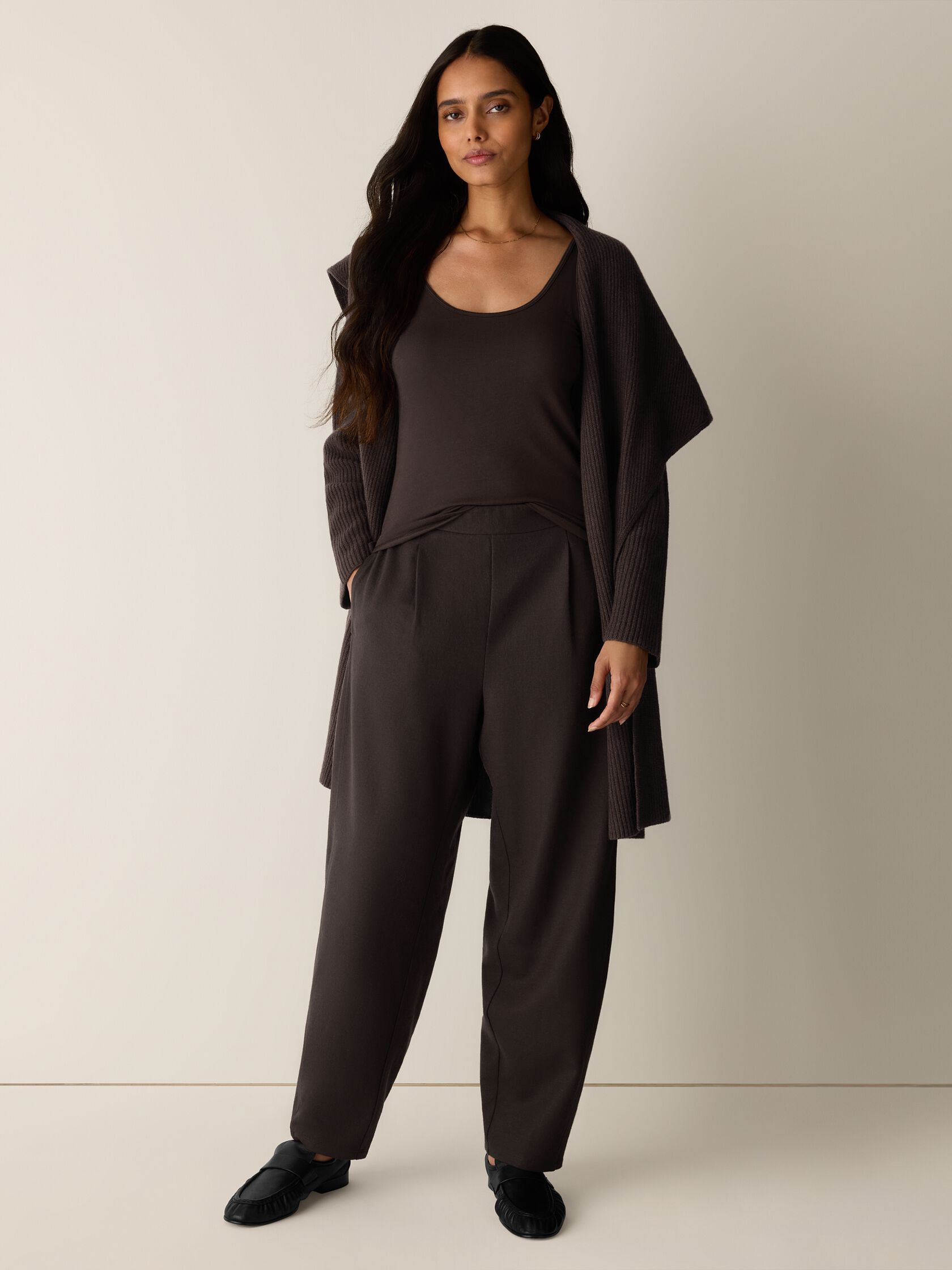 Felted Wool Jersey Lantern Pant in Regenerative Wool