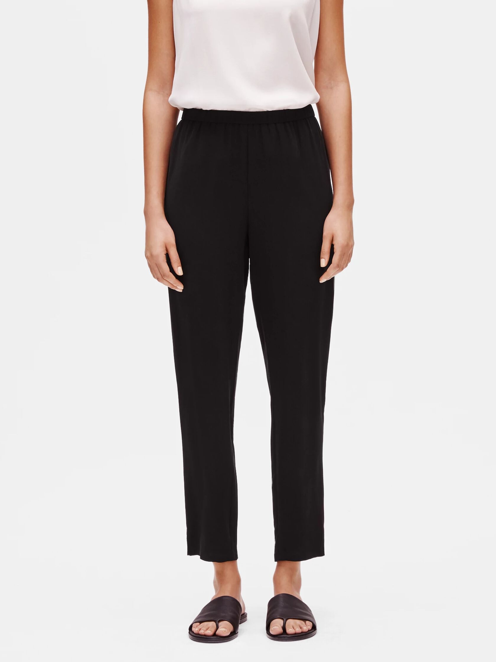 System Silk Georgette Slouchy Pant