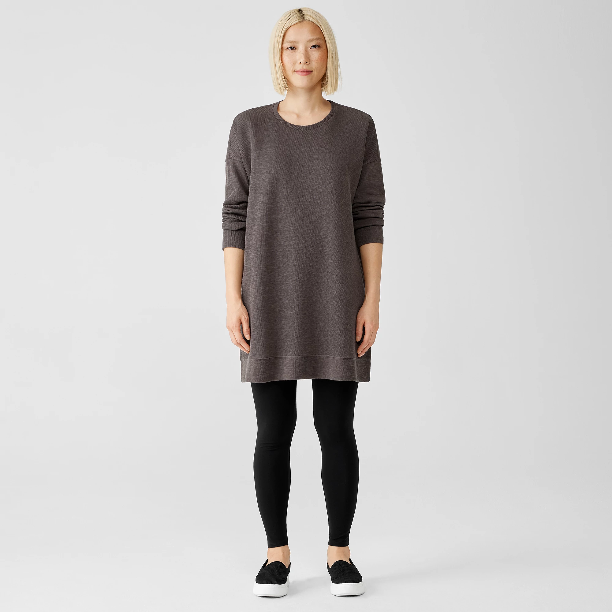 Eileen fisher slubby organic cotton jersey clearance