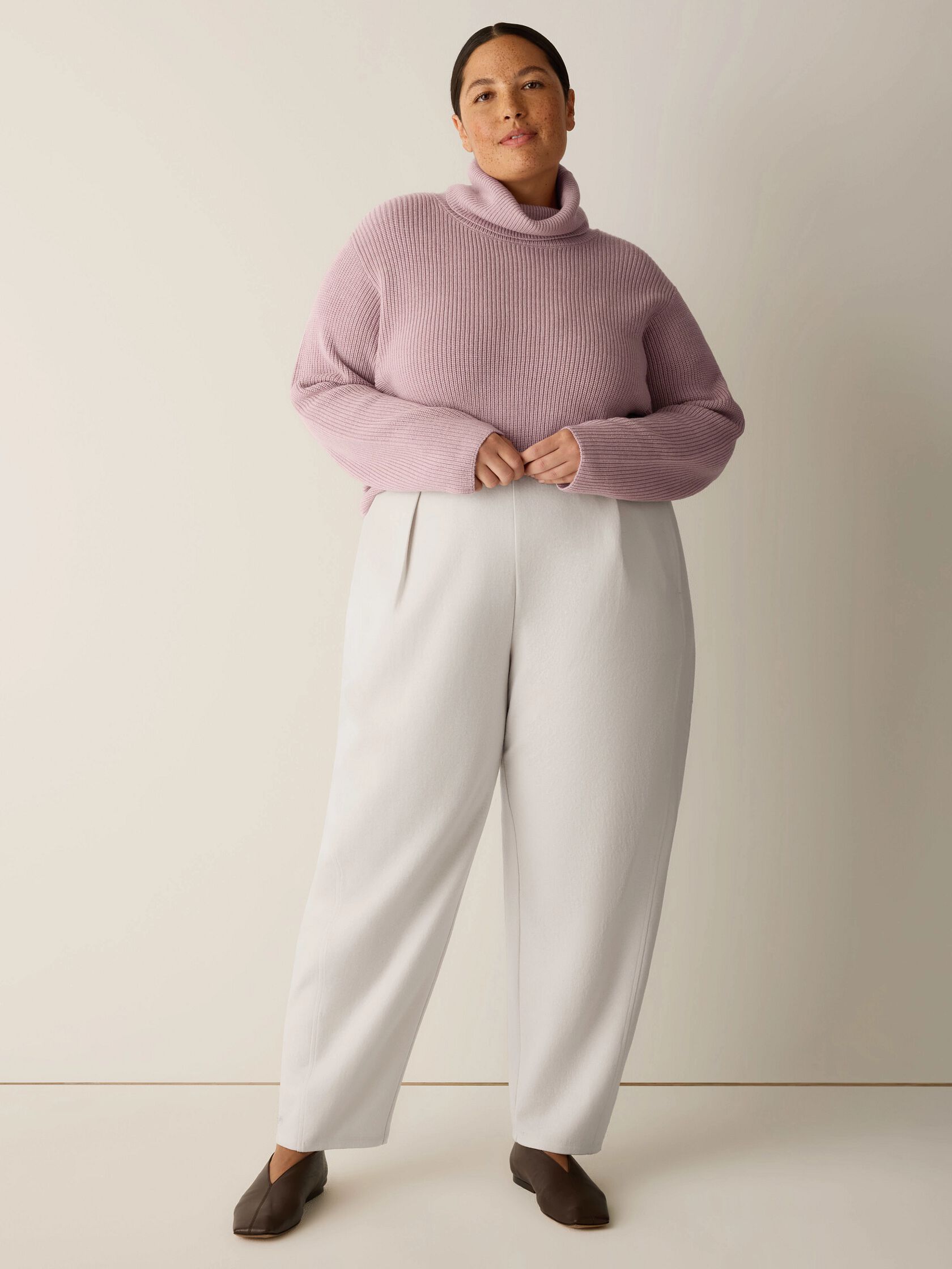Felted Wool Jersey Lantern Pant in Regenerative Wool