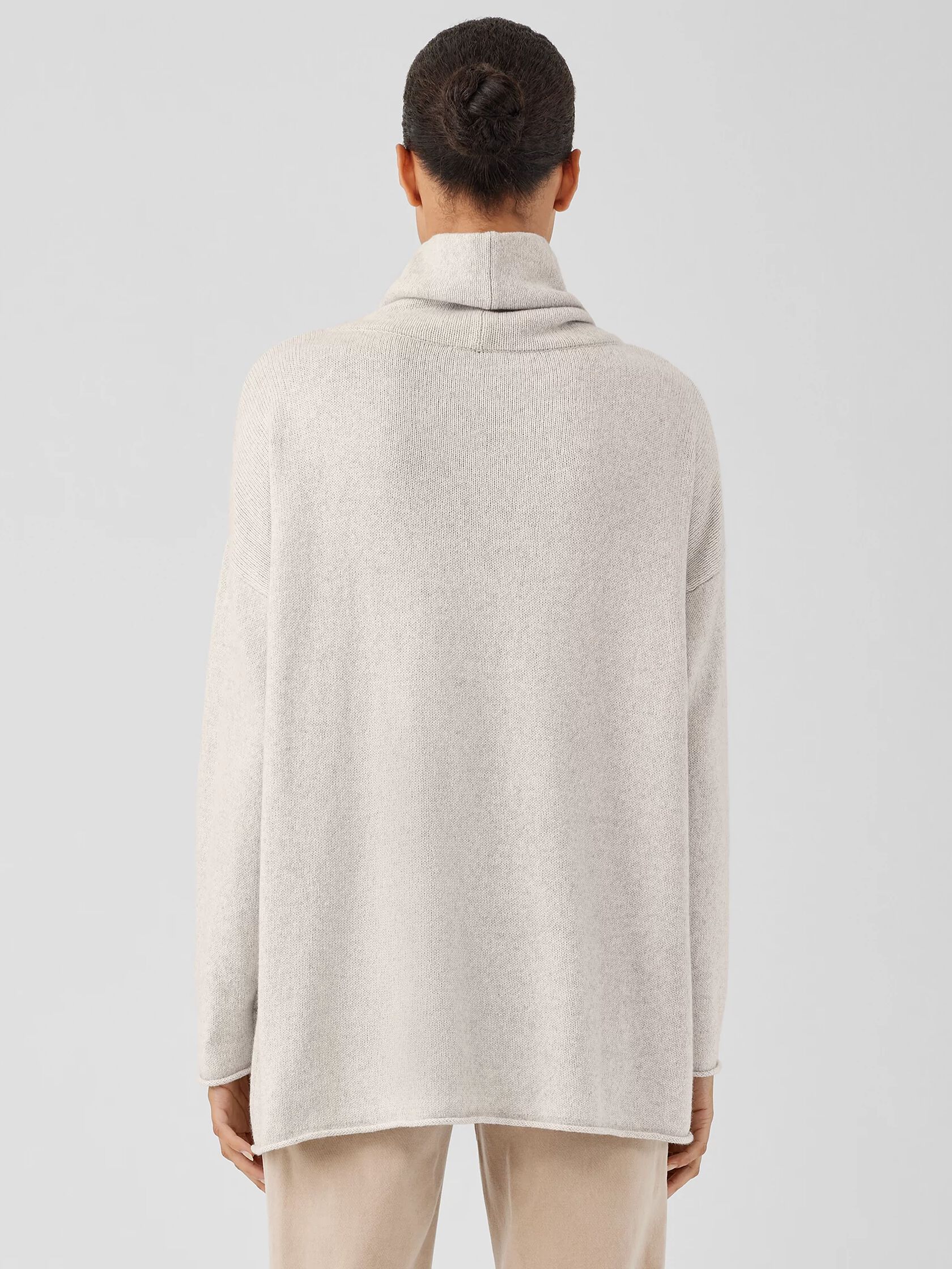 Cotton and Recycled Cashmere Turtleneck Top