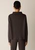 Cozy Brushed Terry Hug Funnel Neck Top