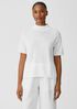 Organic Cotton Linen Slub Funnel Neck Top