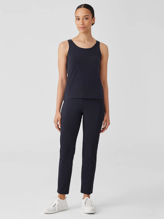 Pima Cotton Stretch Jersey Scoop Neck Tank