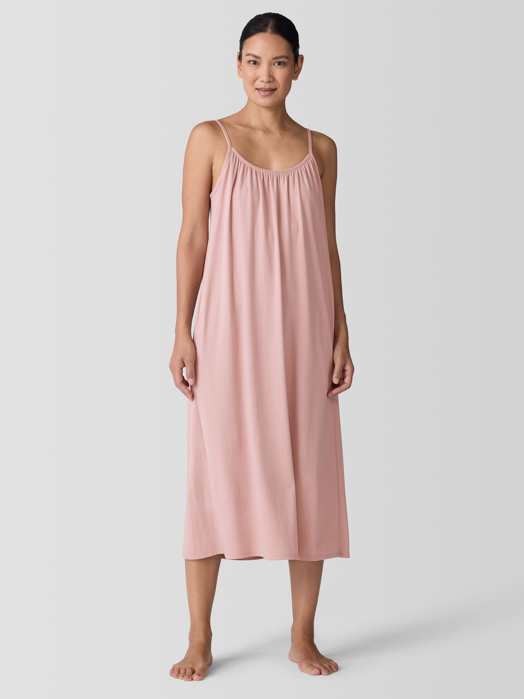 Organic Cotton Interlock Cami Sleep Dress