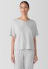 Striped Organic Cotton Interlock Sleep Tee