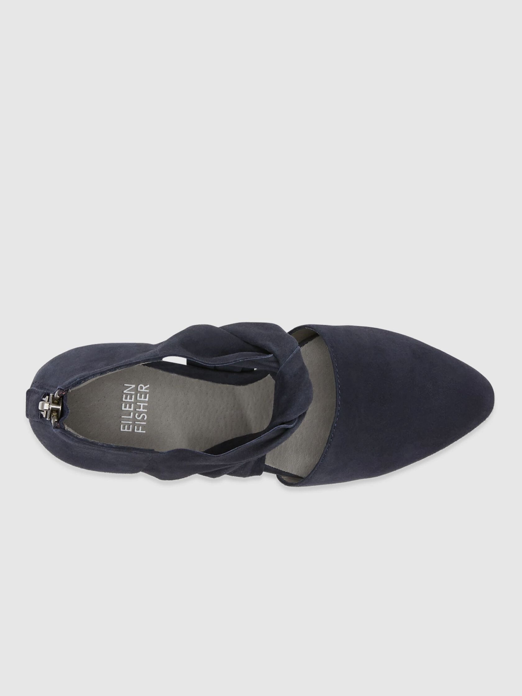 Mary Twist-Front Suede Pump