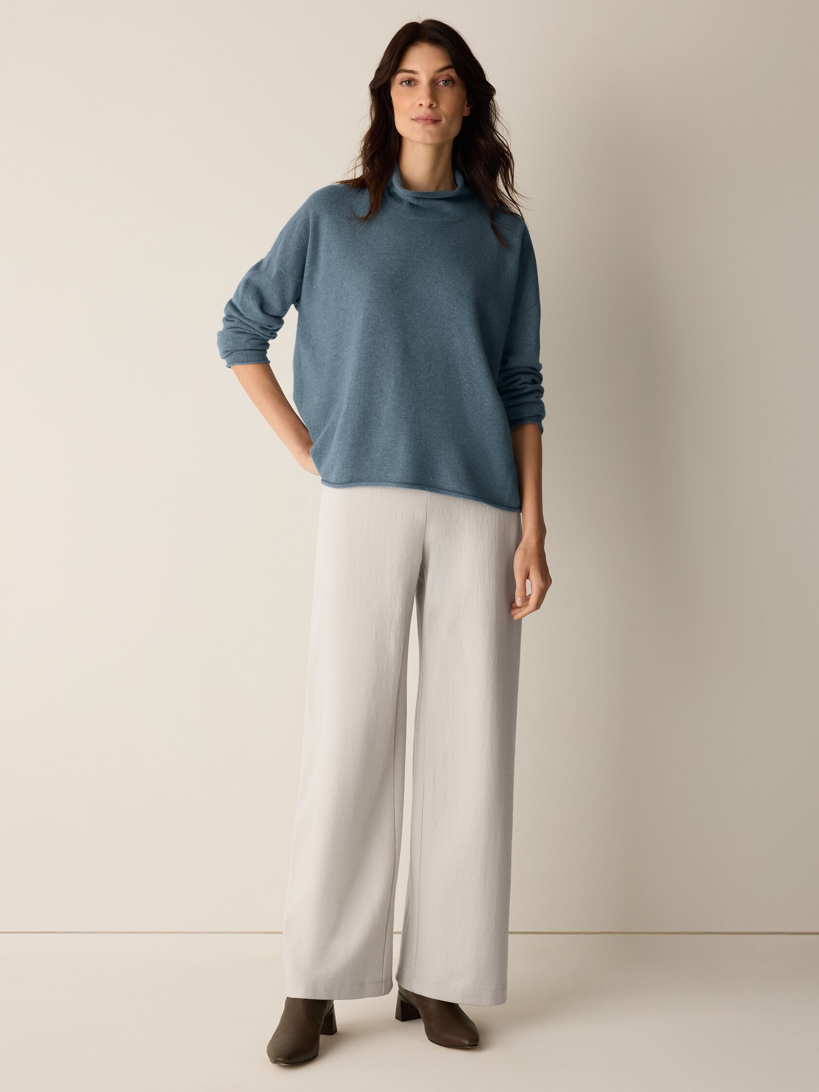 Italian Cashmere Turtleneck Top