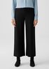 Boiled Wool Jersey Wide-Leg Pant