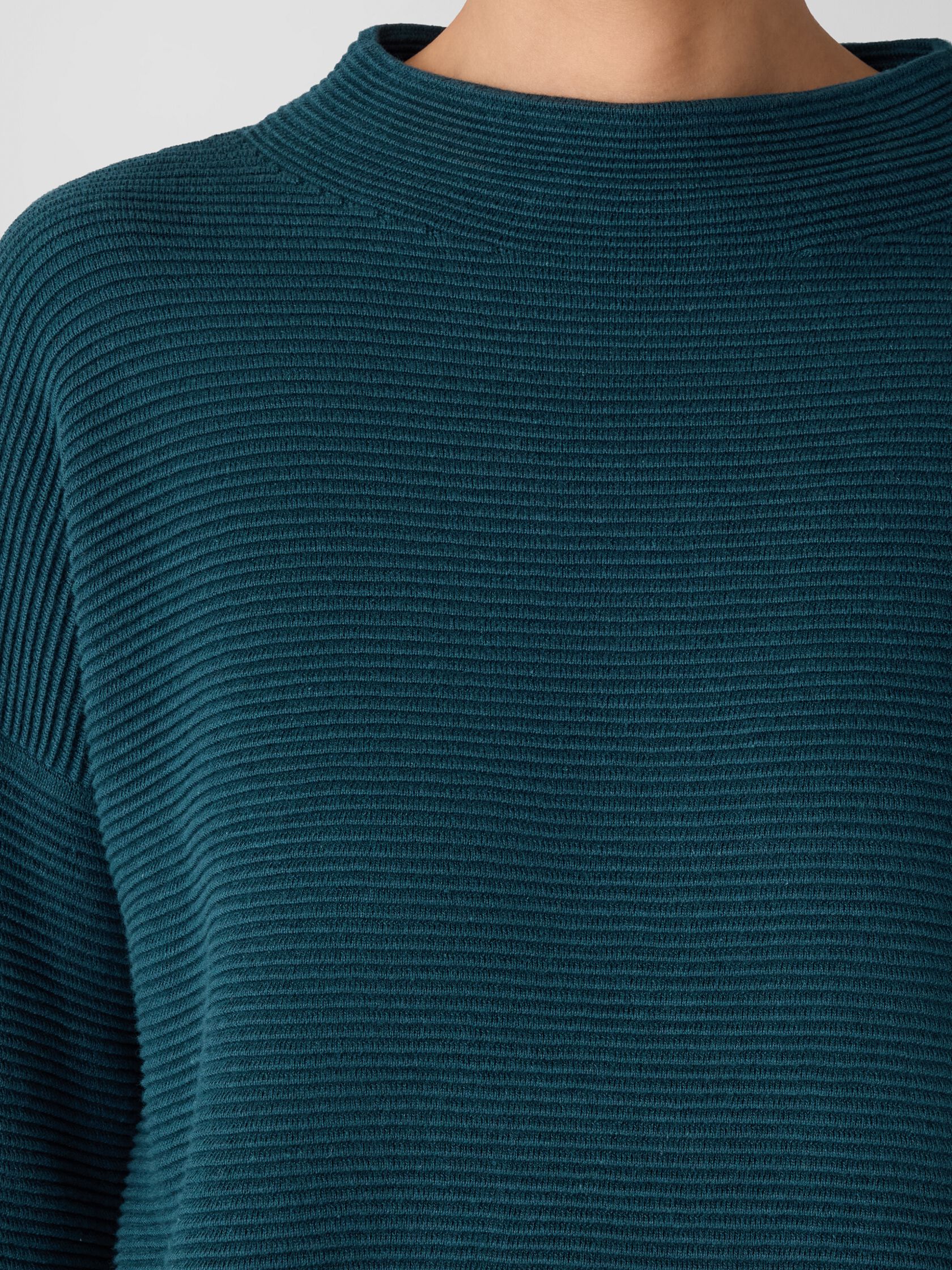 Peruvian Cotton Blend Funnel Neck Top