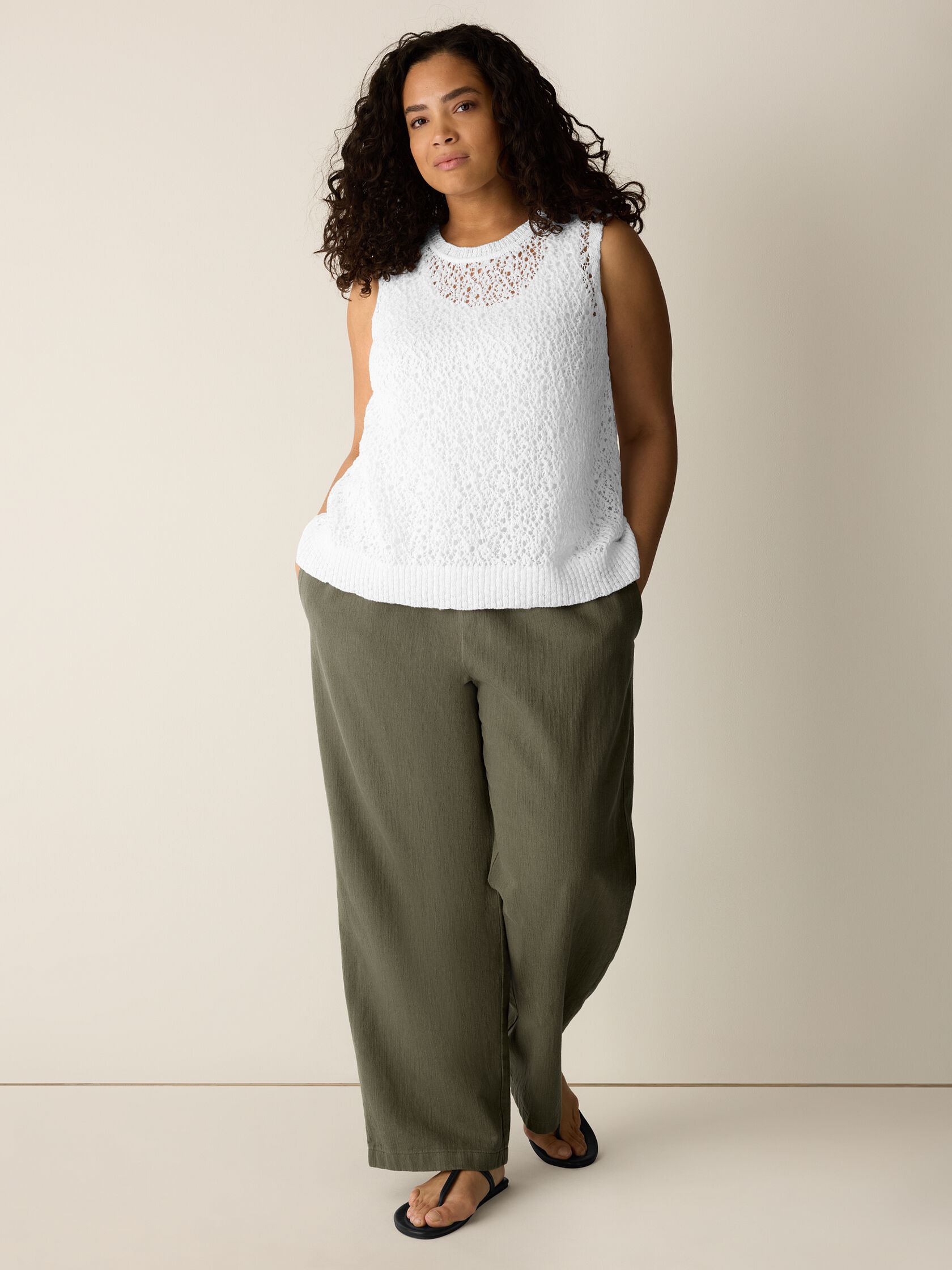 Peruvian Organic Cotton Slub Jewel Neck Tank