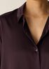 Stretch Silk Charmeuse Classic Collar Shirt