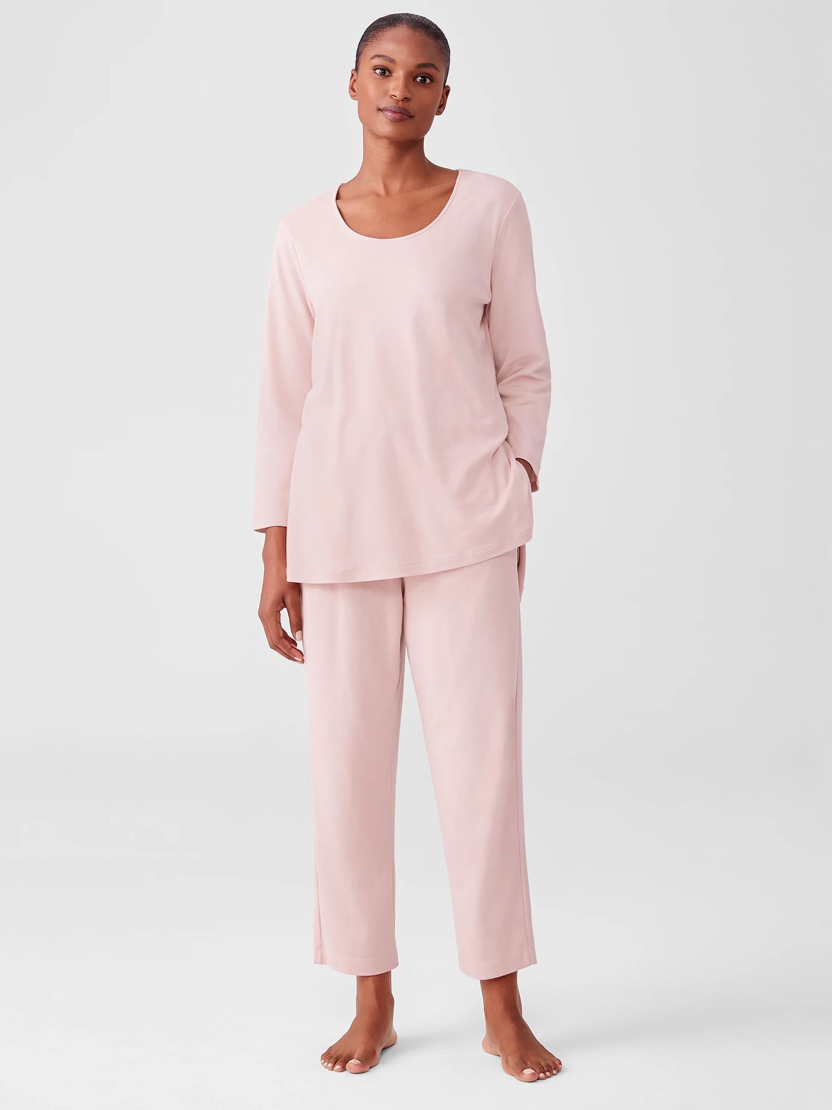 Cozy Organic Cotton Interlock Slouchy Pant