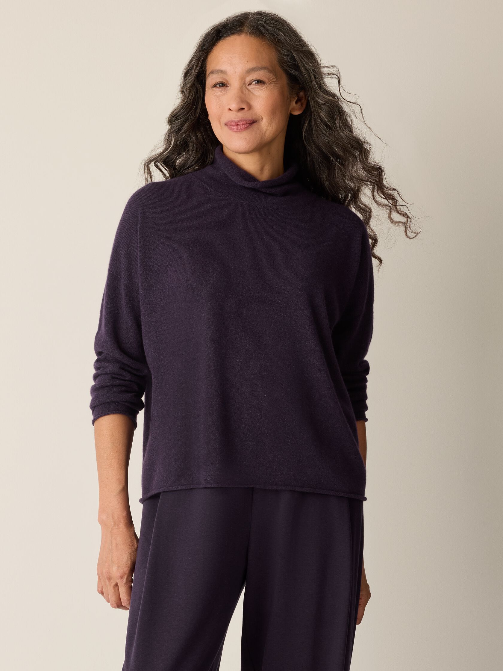 Italian Cashmere Turtleneck Top