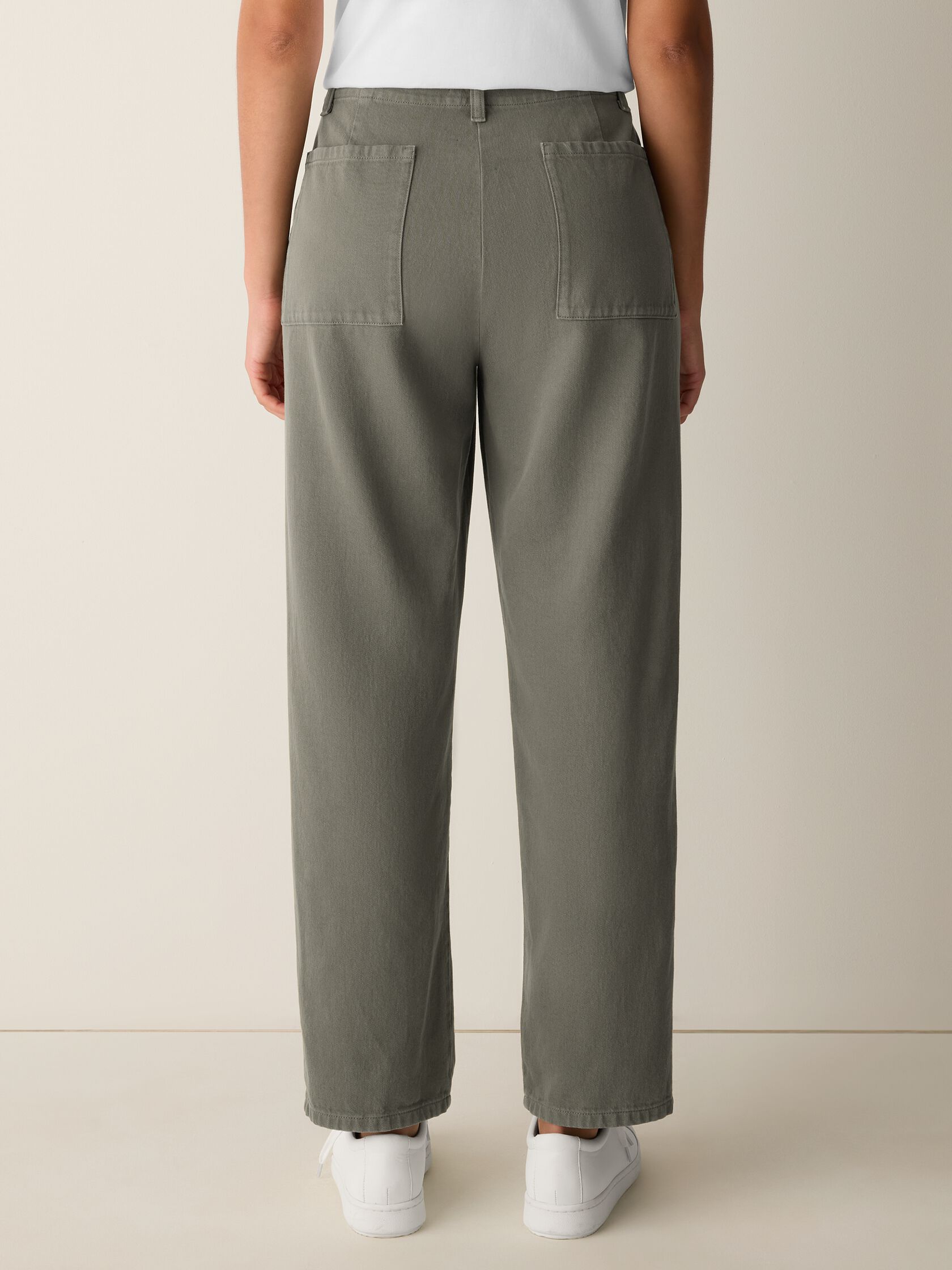 Garment-Dyed Utility Cotton Tapered Pant