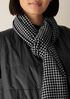 Wool Cotton Check Scarf