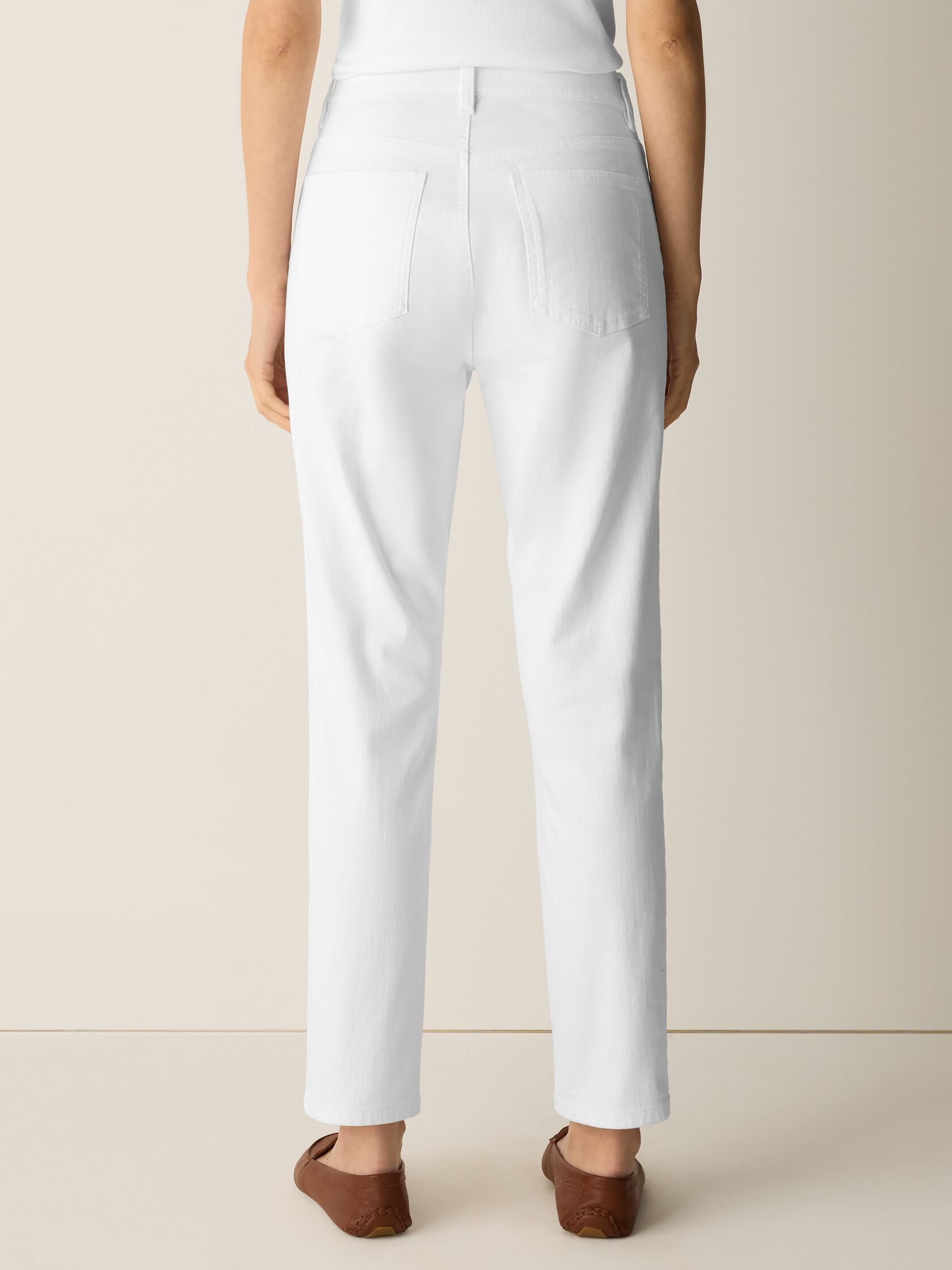 Garment-Dyed Organic Cotton Denim Slim Jean