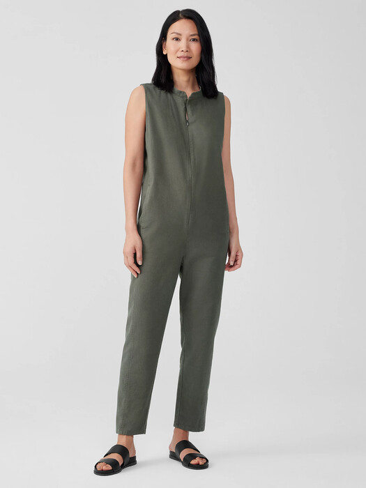 Cotton Hemp Stretch Jumpsuit EILEEN FISHER - Main Image