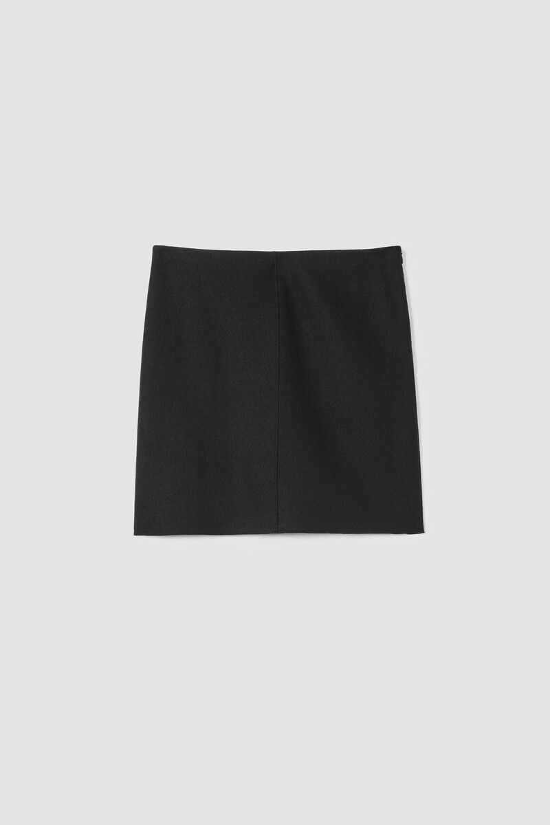 Felted Wool Jersey Mini Skirt in Regenerative Wool Felted Wool Jersey Mini Skirt in Regenerative Wool